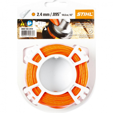 Леска для триммера Stihl 2.4мм круглая бесшумная 14.6м (9302419)