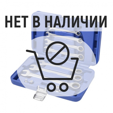 Набор комбинированных трещоточных ключей Кобальт + переходники 1/4", 3/8", 1/2" 10 предметов в кейсе 791189-10