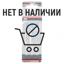 Набор пилок для лобзика по металлу Bosch T118A HSS 92мм 3шт (507)