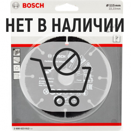 Круг отрезной по дереву Bosch Carbide Multi Wheel 115х1х22.2мм (012)