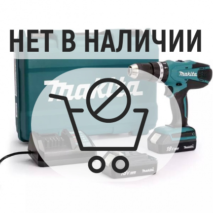 Аккумуляторная дрель-шуруповерт Makita HP457DWE ударная